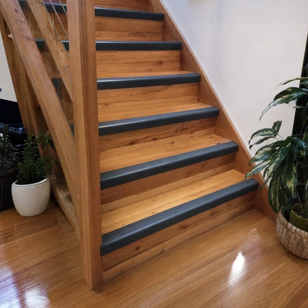 Customer photo review of PVC Stair Edging 50x30mm Slip Resistant Indoor 2.75m