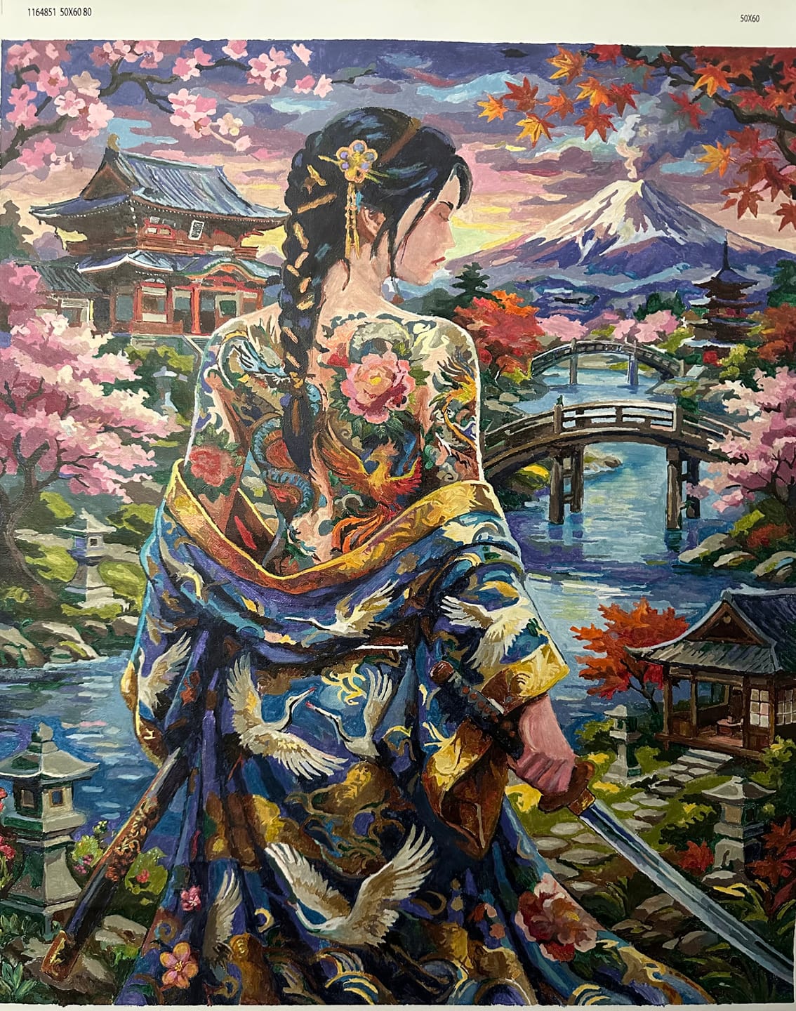 Customer photo review of Japanese Tattoo Warrior Woman (80 Colors)