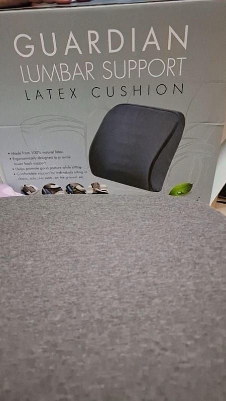 Customer photo review of Getha Guardian Lumbar Support Latex Cushion