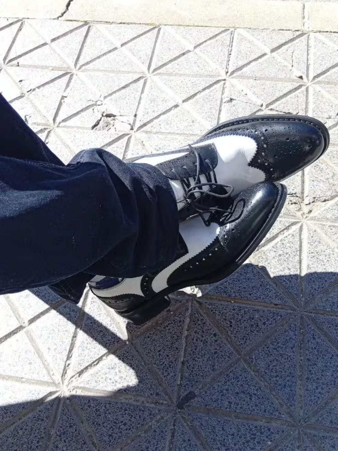 Customer photo review of Men's Spectator Wingtip Dress Shoes