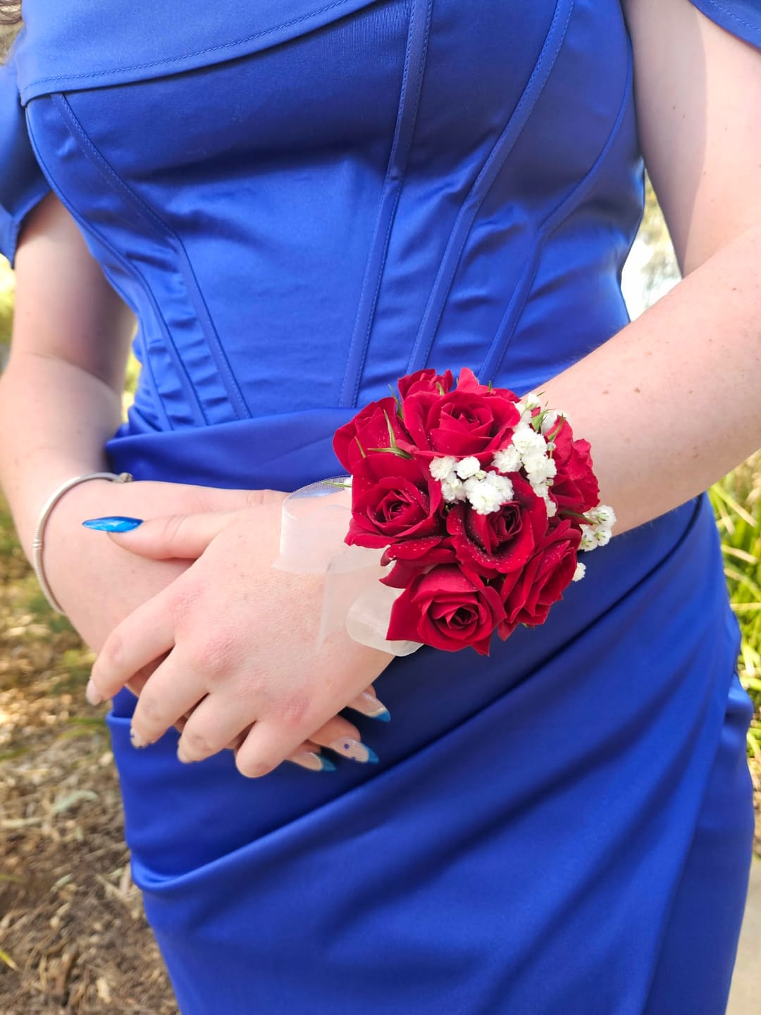 Customer photo review of Fresh Flower Corsage