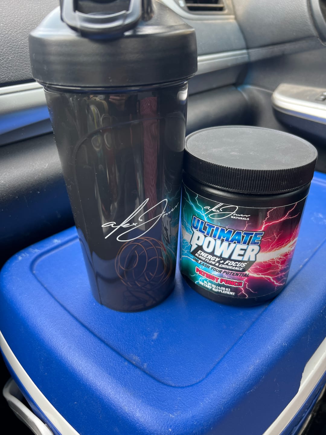 Customer photo review of Ultimate Power Drink Mix - Energy & Focus* (Patriot Punch) (420 Grams) (30 Servings)
