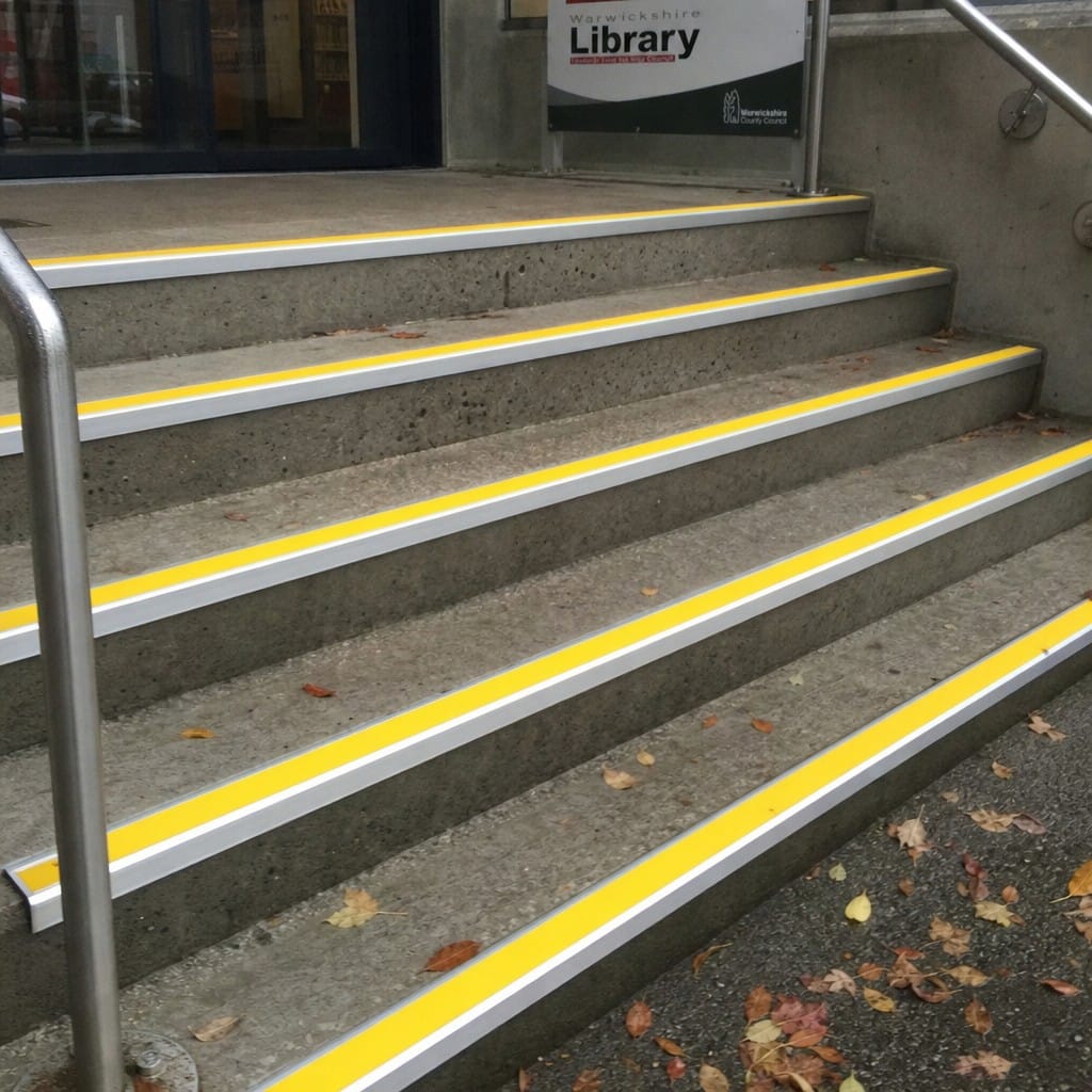 Customer photo review of Aluminium Stair Nosing 60x32mm Heavy Duty Rakeback, 11 Colours