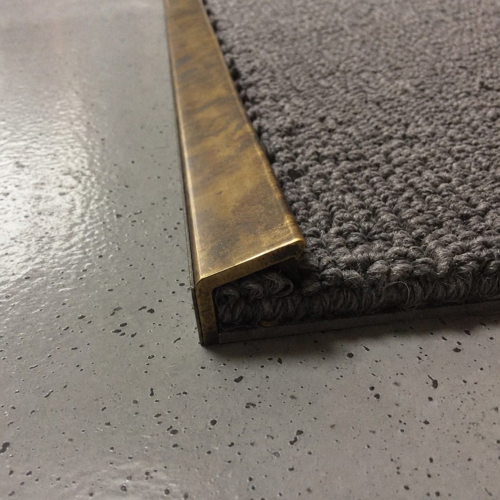 Customer photo review of Solid Brass Carpet Edge Trim 13mm Square Edge, Carpet to Tile