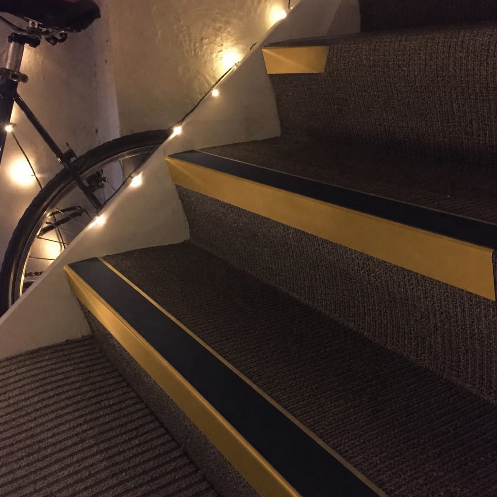 Customer photo review of Aluminium Stair Nosing 3.22m 46mm Tread 25mm Riser Rake Back