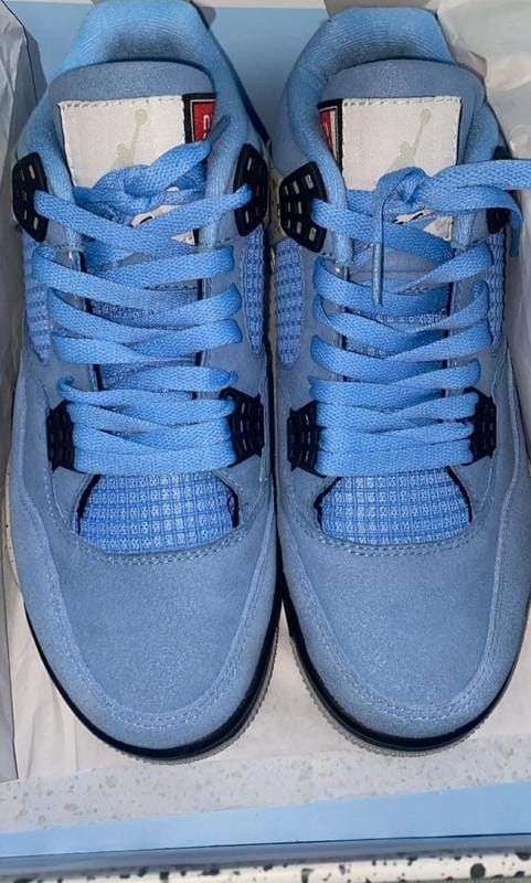 Customer photo review of Air Jordan 4 Retro "University Blue"