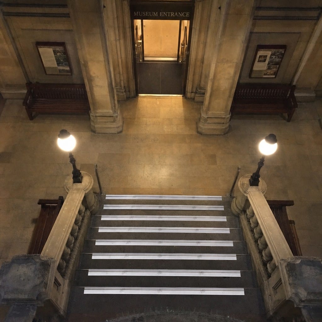 Customer photo review of Aluminium Stair Nosing 87x40mm External Bullnose, Tredsafe Insert