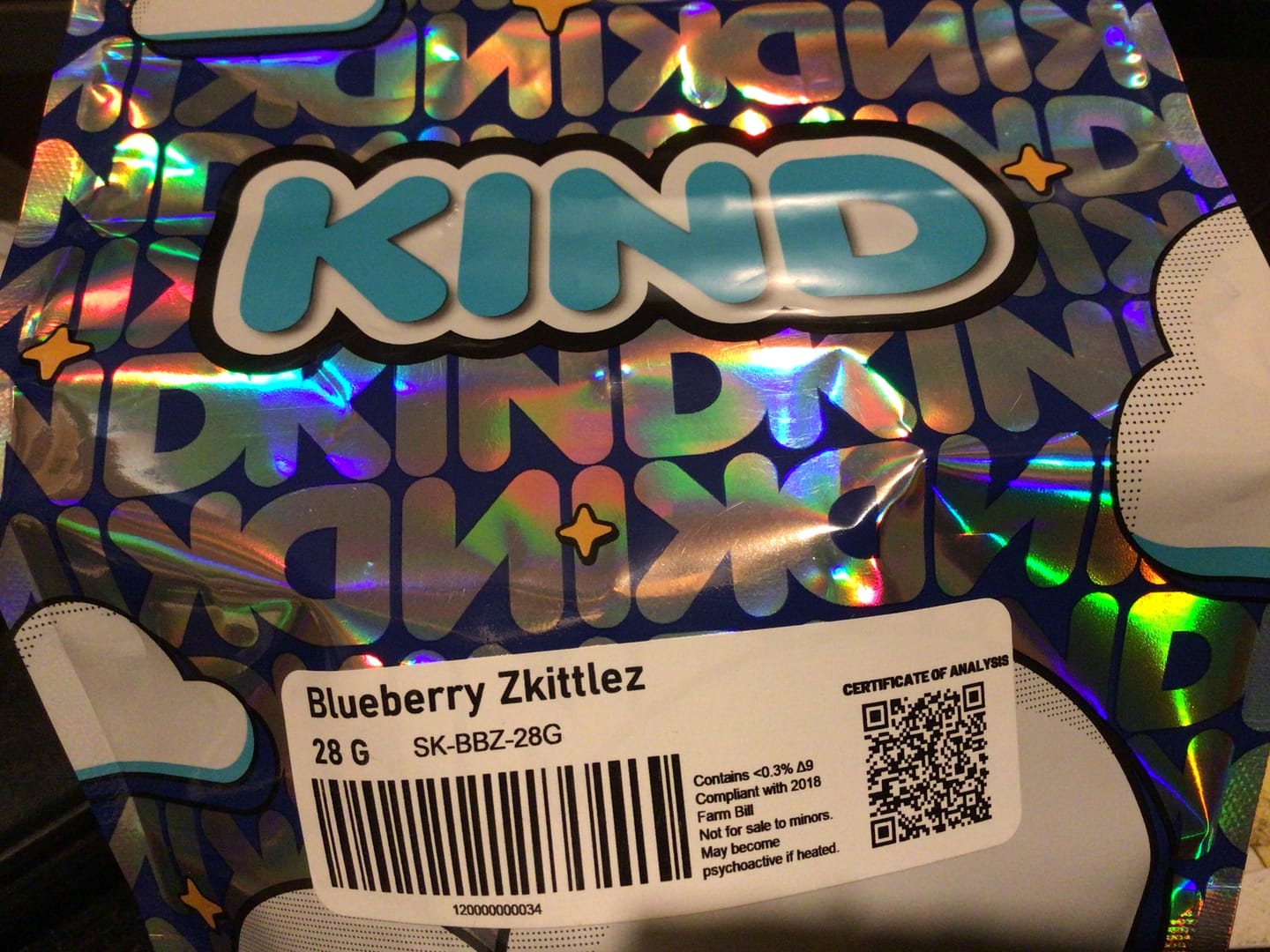 Customer photo review of Blueberry Zkittlez - 28 Grams - Indica
