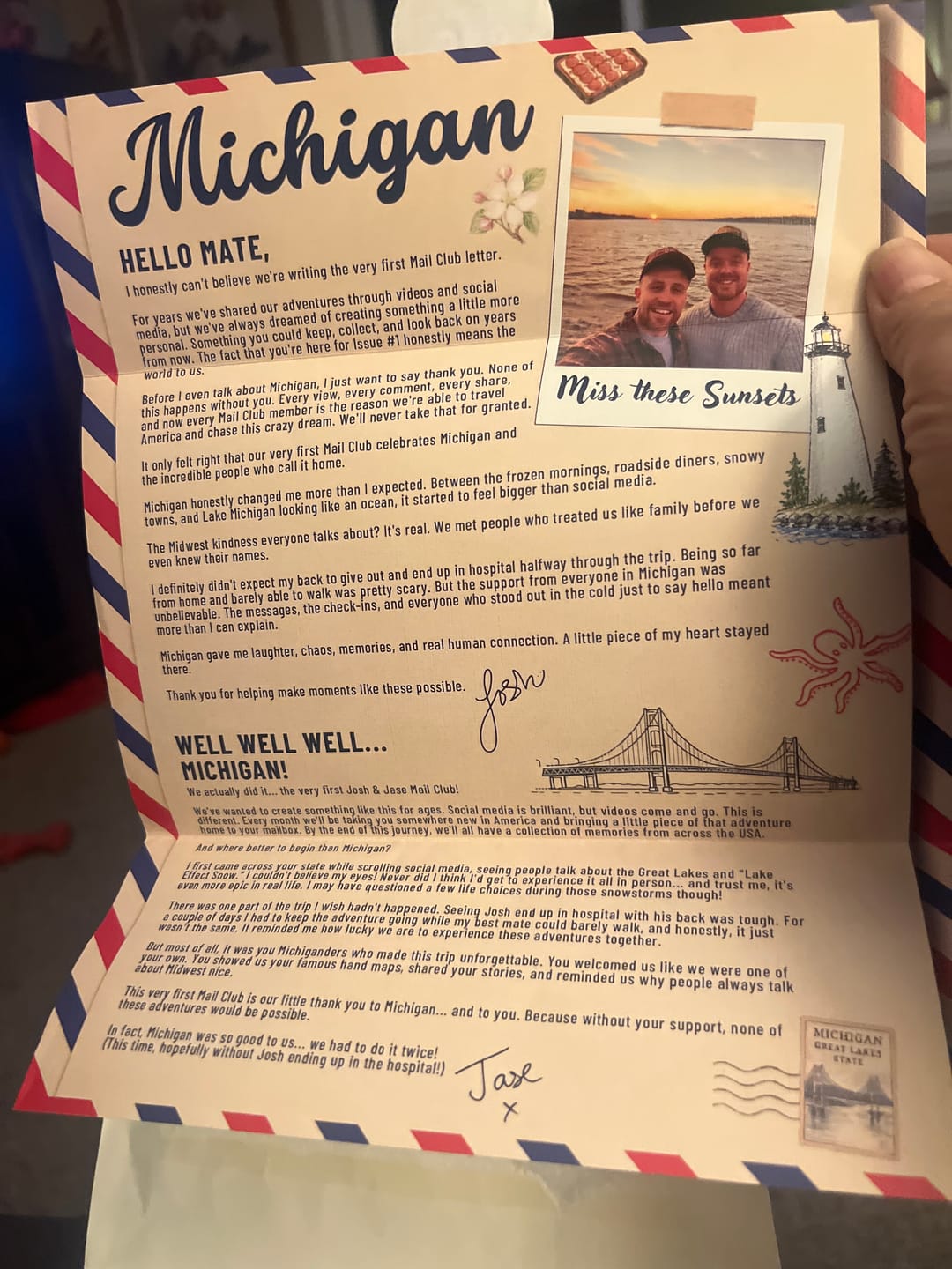 Customer photo review of Josh & Jase Mail Club