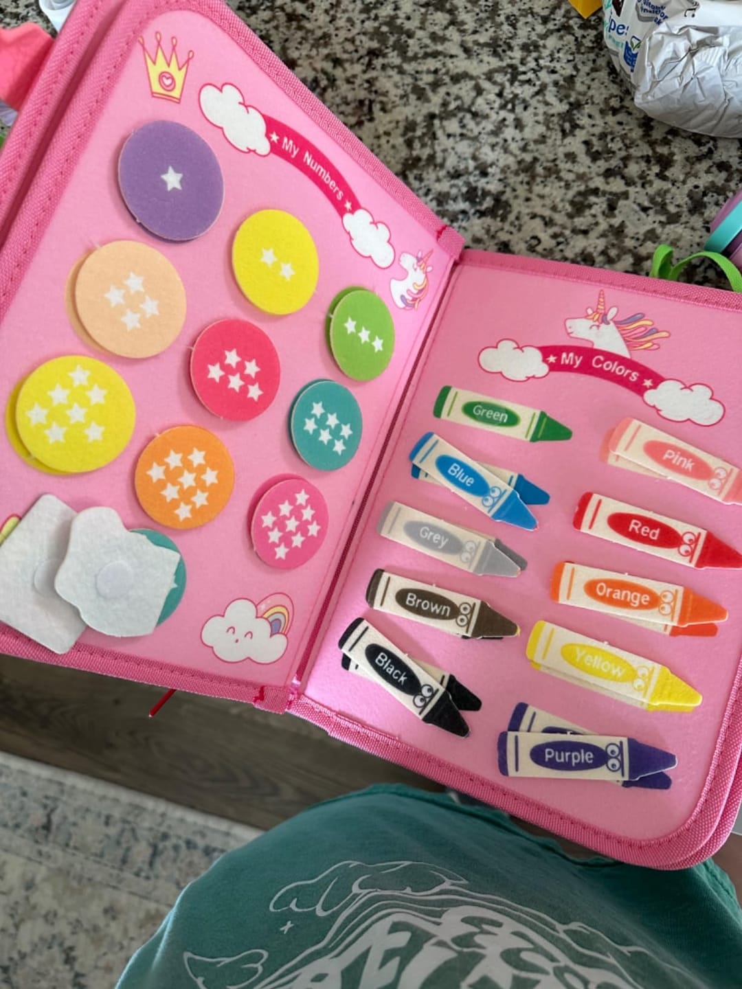 Customer photo review of Libro Sensorial Montessori — Como el iPad, pero cuando lo suelta ha aprendido algo