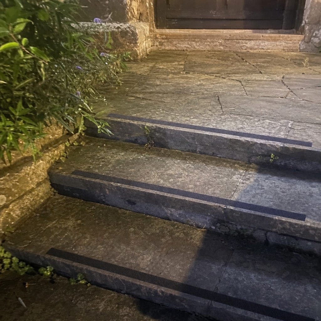 Customer photo review of Anti-Slip Strips 19mm × 610mm | Pack of 10 | Ladder Rungs & Narrow Step Edges