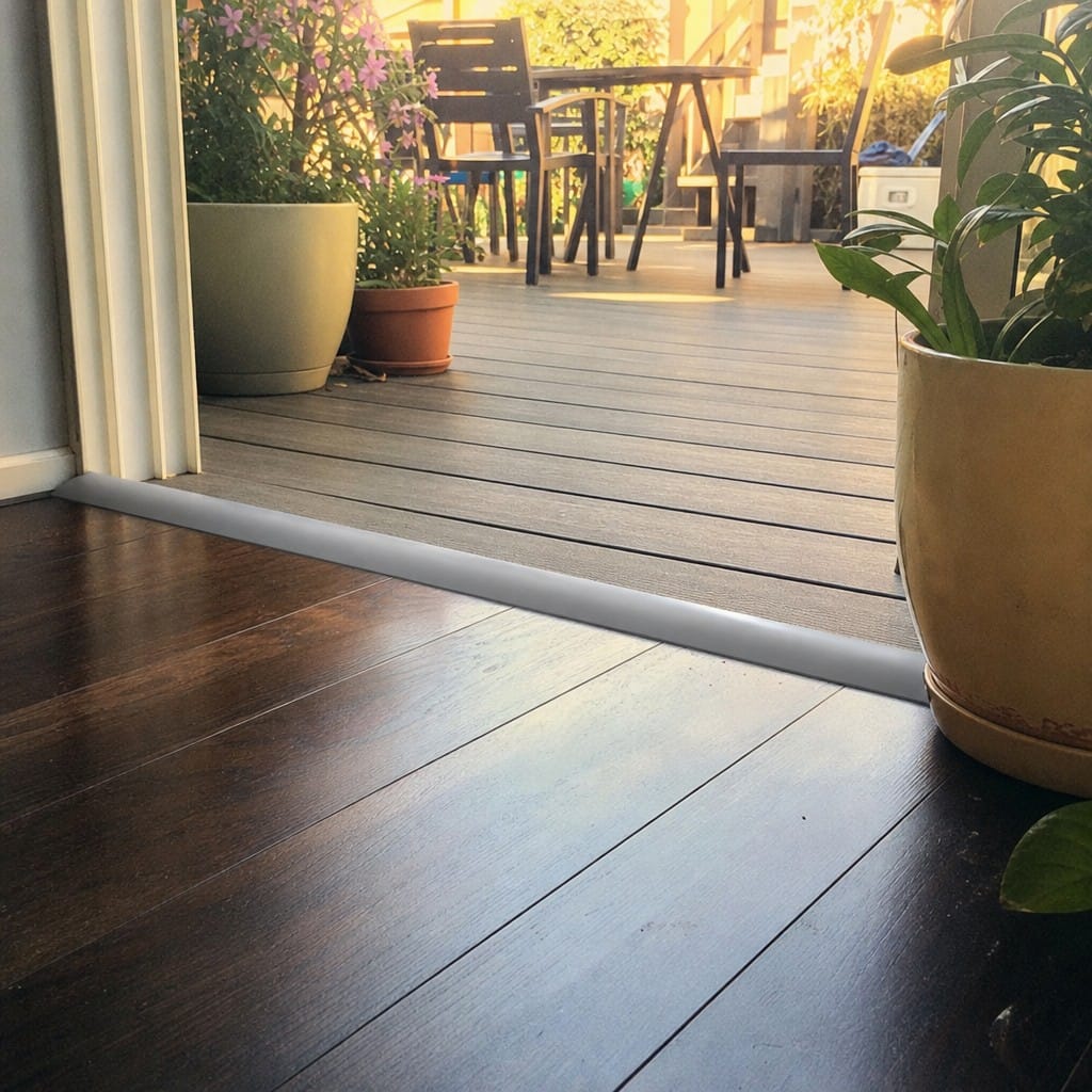 Customer photo review of Self-Adhesive PVC Floor Transition Strip | Carpet to Laminate Threshold