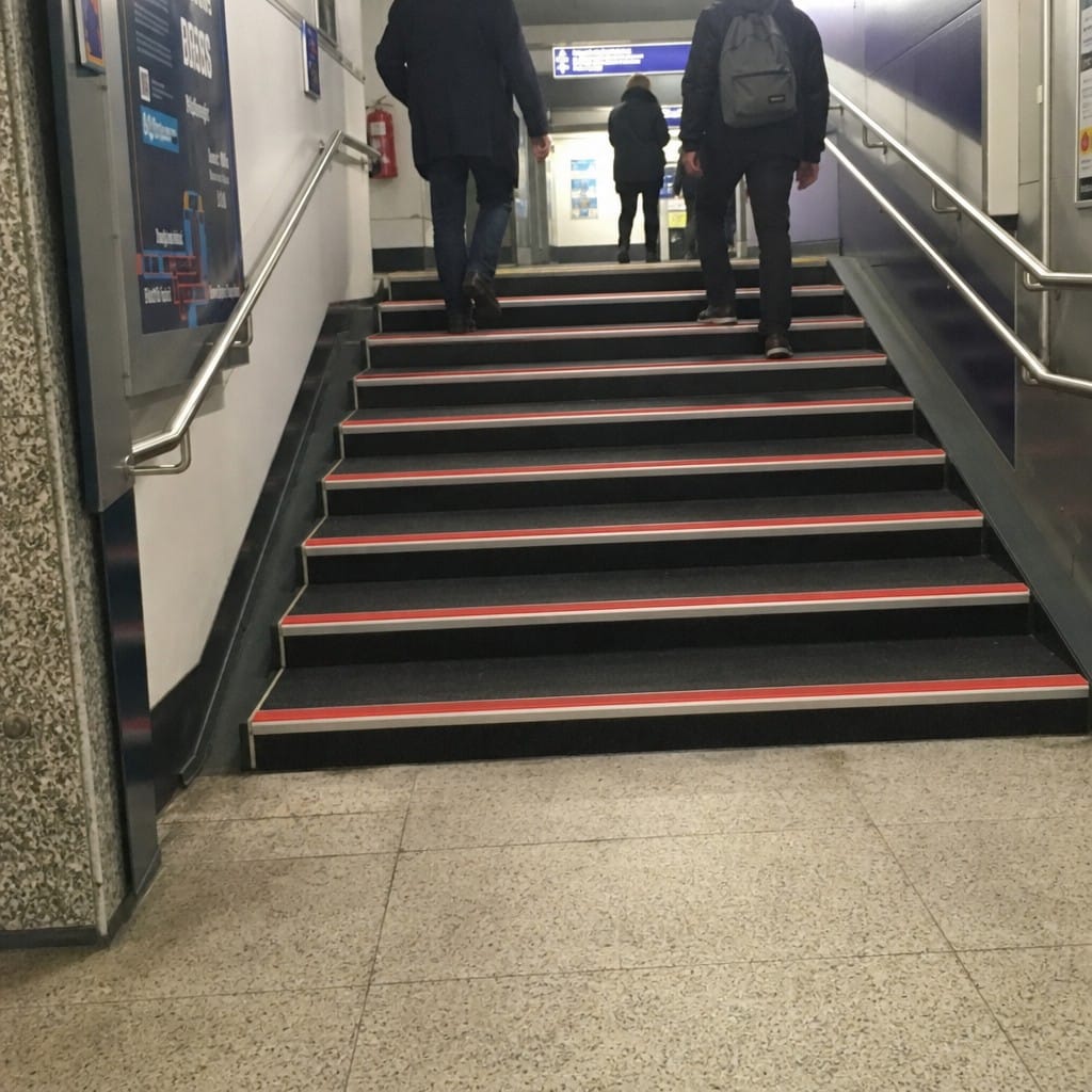 Customer photo review of DDA Compliant Stair Nosing 56x32mm Aluminium Indoor Outdoor