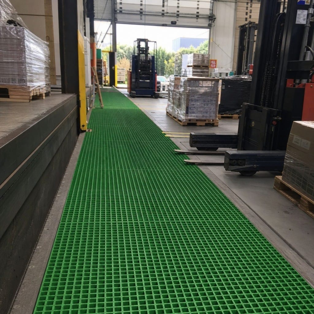Customer photo review of GRP Grating Panels 38mm – Anti-Slip Fibreglass Floor Grating | Multiple Sizes & Colours