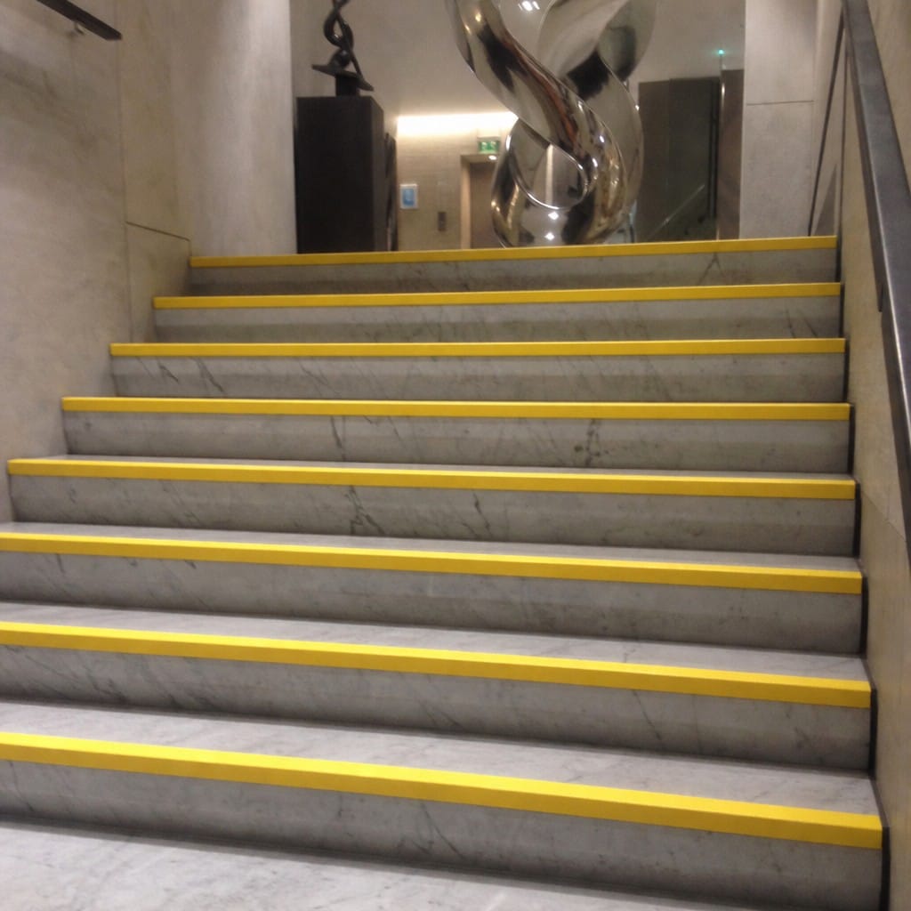 Customer photo review of GRP Anti-Slip Stair Nosing 55×55mm | High-Visibility Yellow | BS7976.2 | DDA