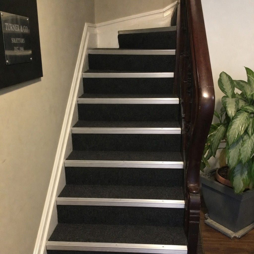 Customer photo review of Aluminium Stair Nosing 30x30mm Ribbed, Screw or Self-Adhesive