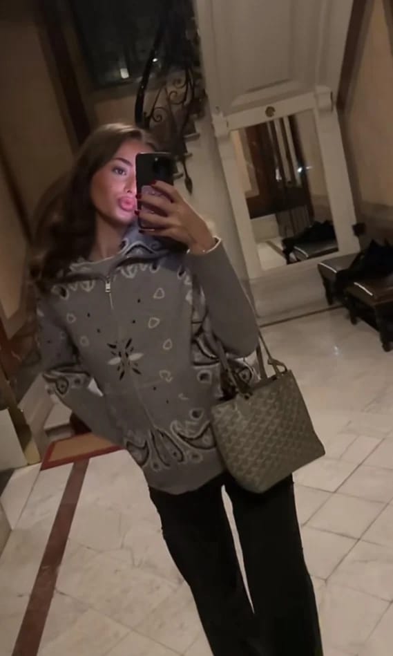 Customer photo review of Ruth Paisley Zip-Up Knit Jacket