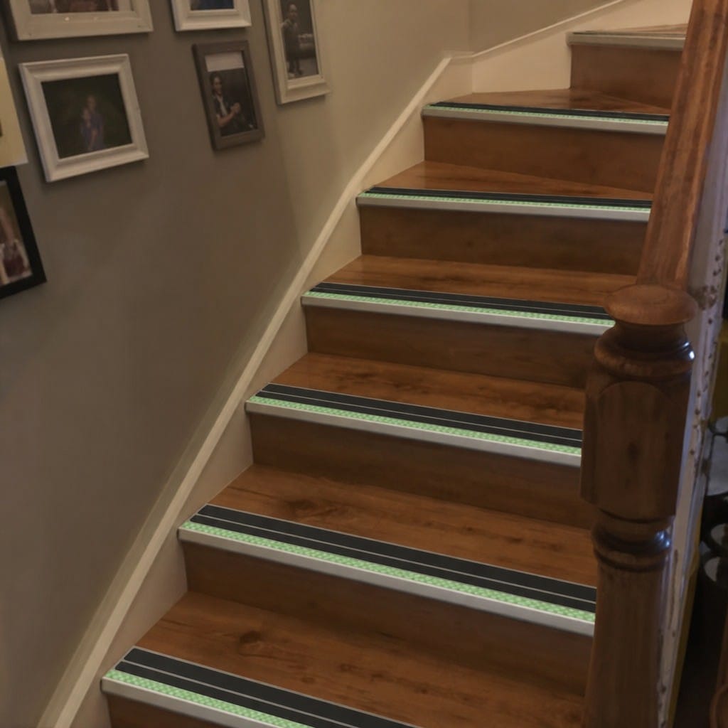 Customer photo review of Aluminium Stair Nosing 85x30mm Anti Slip Double PVC Insert