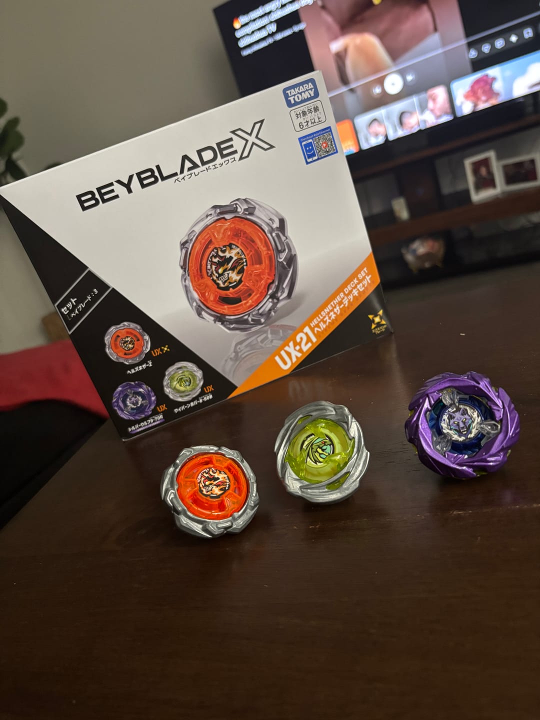 Customer photo review of Takara Tomy Beyblade X UX-21 Hells Nether Deck Set