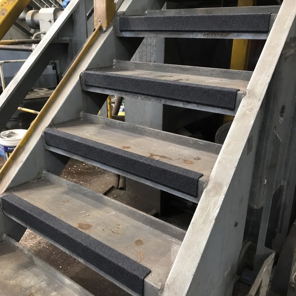 Customer photo review of GRP Anti-Slip Stair Nosing 55×55mm | Black | 3mm | 10+ Year Life