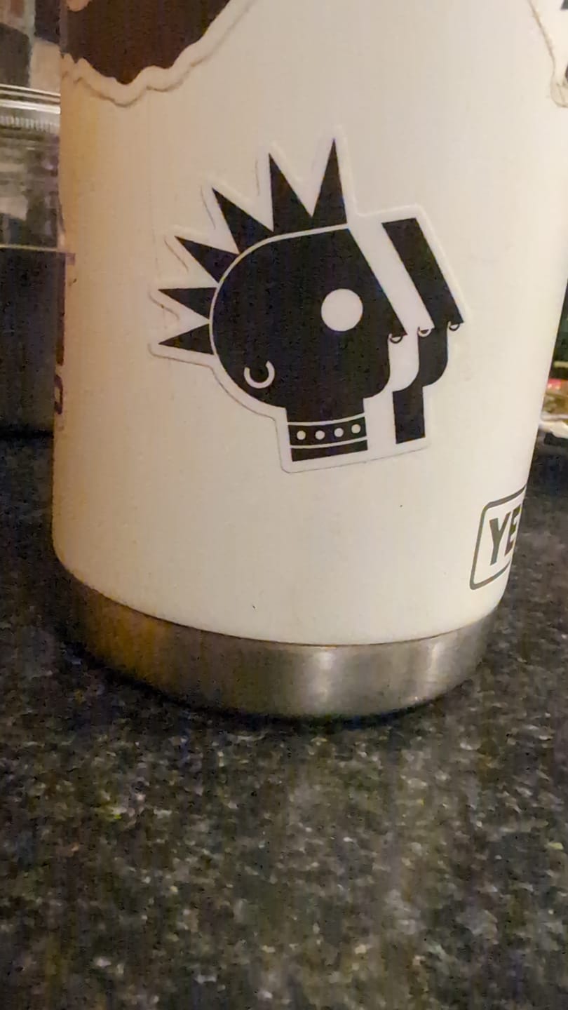 Customer photo review of PBS is Punk Die-cut Sticker - 2"