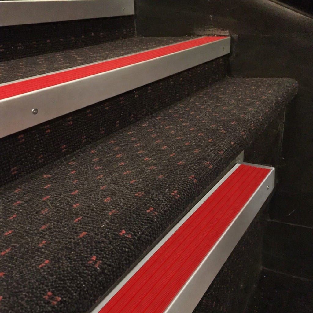 Customer photo review of Aluminium Stair Nosing 66x55mm Raked Back, 1m and 2m Stock Lengths