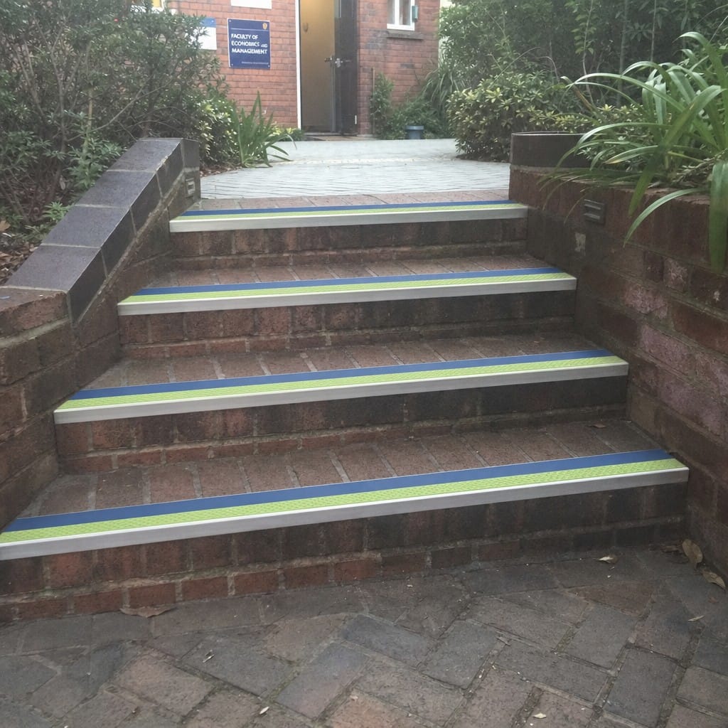 Customer photo review of Screw Fit Aluminium Anti-Slip Stair Nosing 60mm x 32mm | PVC Insert | 11 Colours