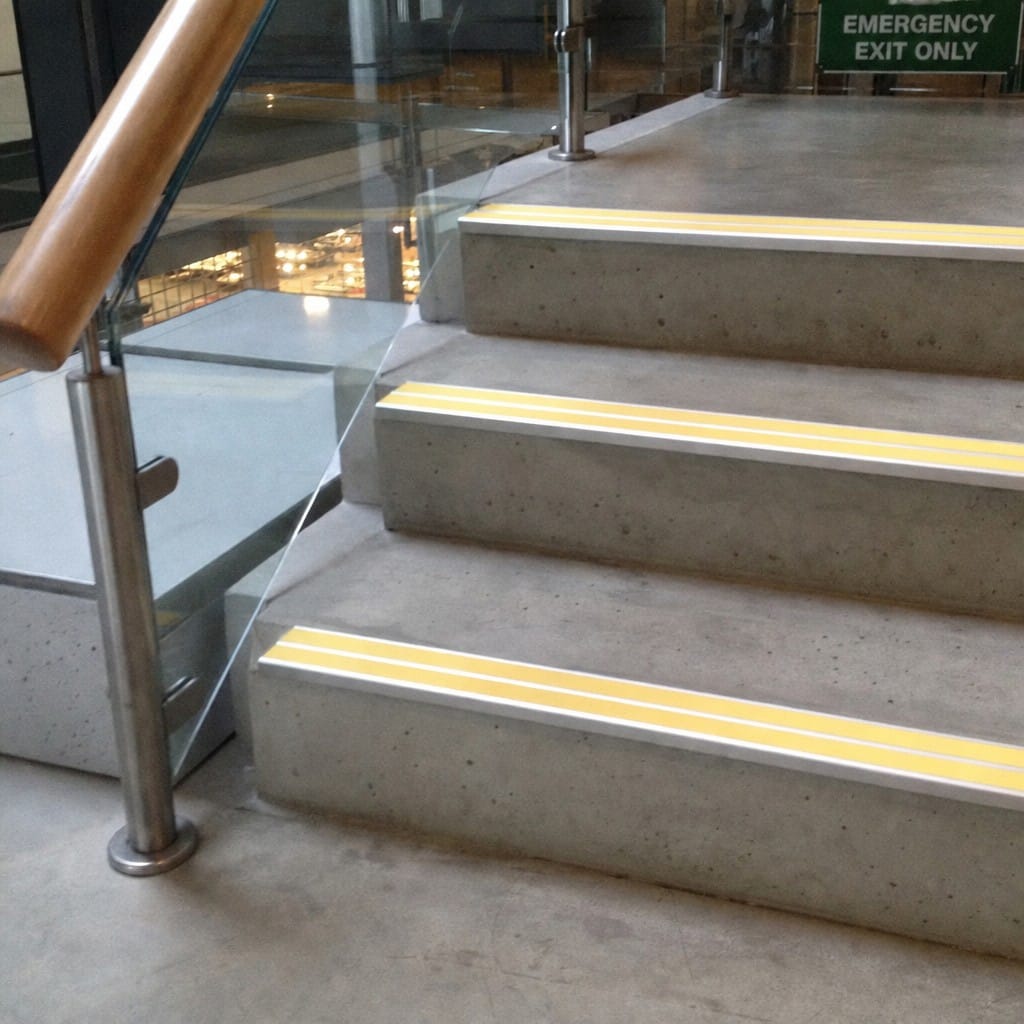 Customer photo review of Aluminium Stair Nosing 100x39mm Bullnose Heavy Duty Twin Insert