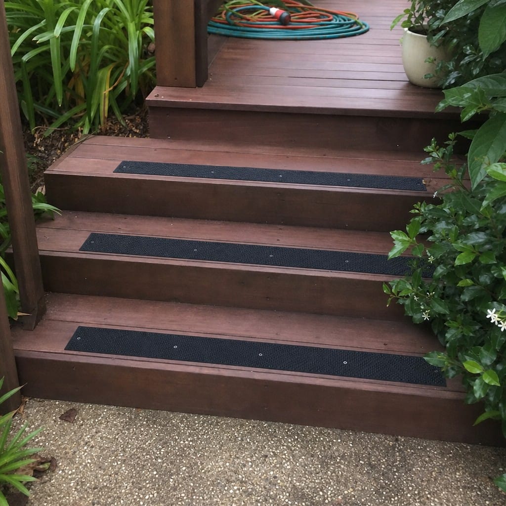 Customer photo review of Anti Slip Decking Strips 5 Pack 600x50mm with Screws