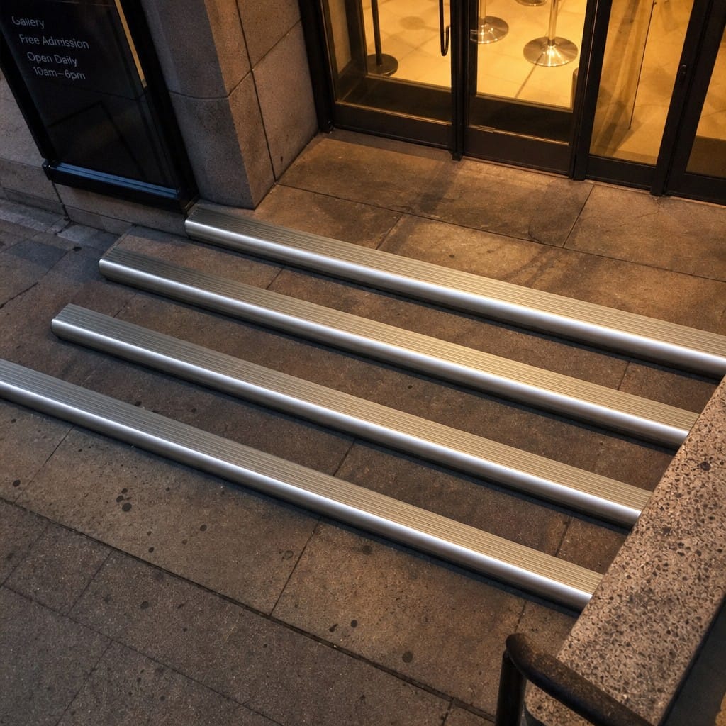 Customer photo review of Aluminium Bullnose Stair Nosing 70.58x55mm 5mm Gauge, 1m & 2m
