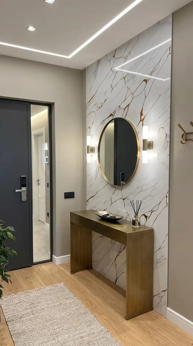 Customer photo review of Panneau PVC - Effet Marbre Blanc Gris - 250 x 120 cm – 100% Imperméable - 15 ans Garantie
