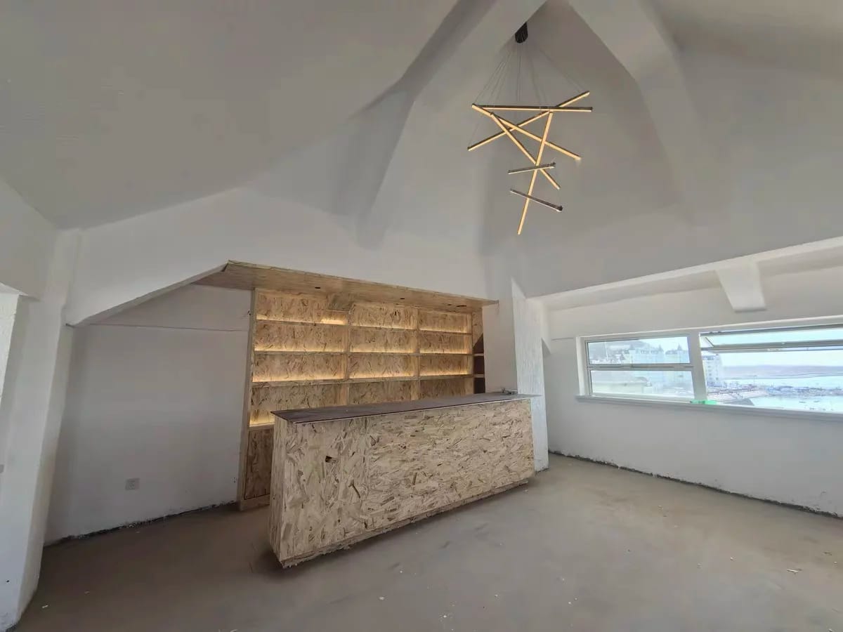 Customer photo review of Noir Modern Staircase Chandelier