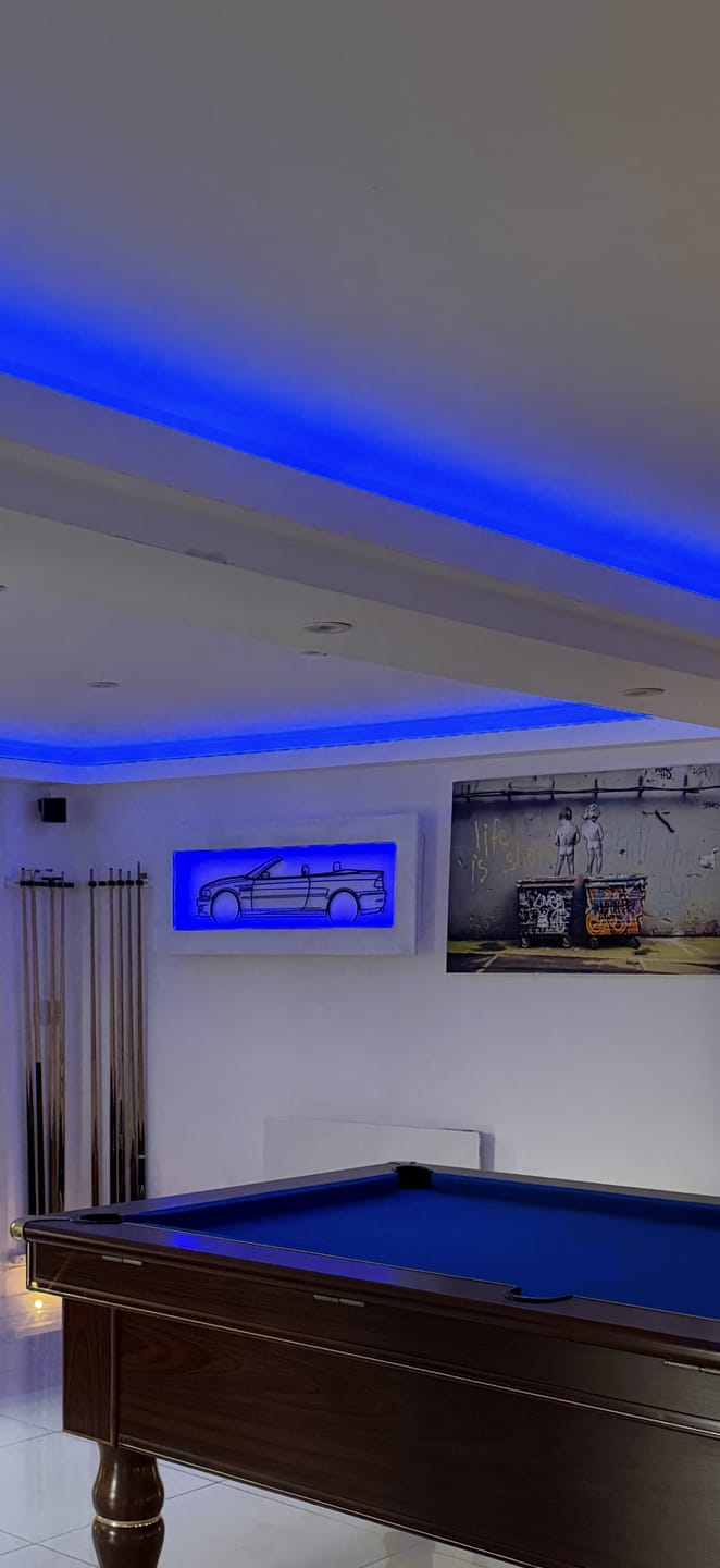Customer photo review of E46 m3 convertible Detailed Silhouette Metal Wall Art