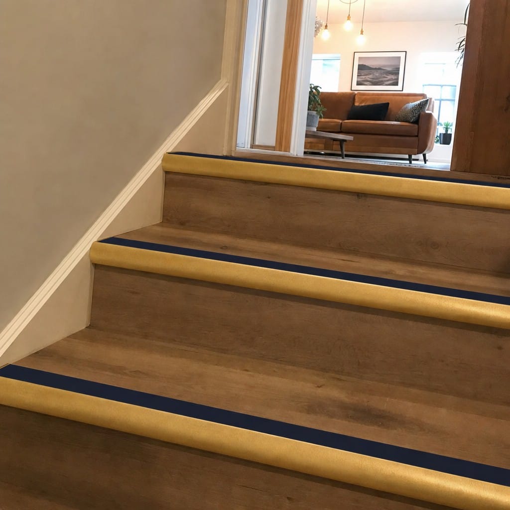 Customer photo review of Aluminium Stair Nosing 2.44m Single Channel 37mm Bullnose