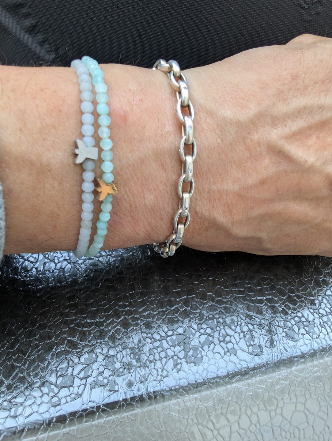 Customer photo review of Armband - "let's enjoy nature" - Angelit - Edelstahl - Engel