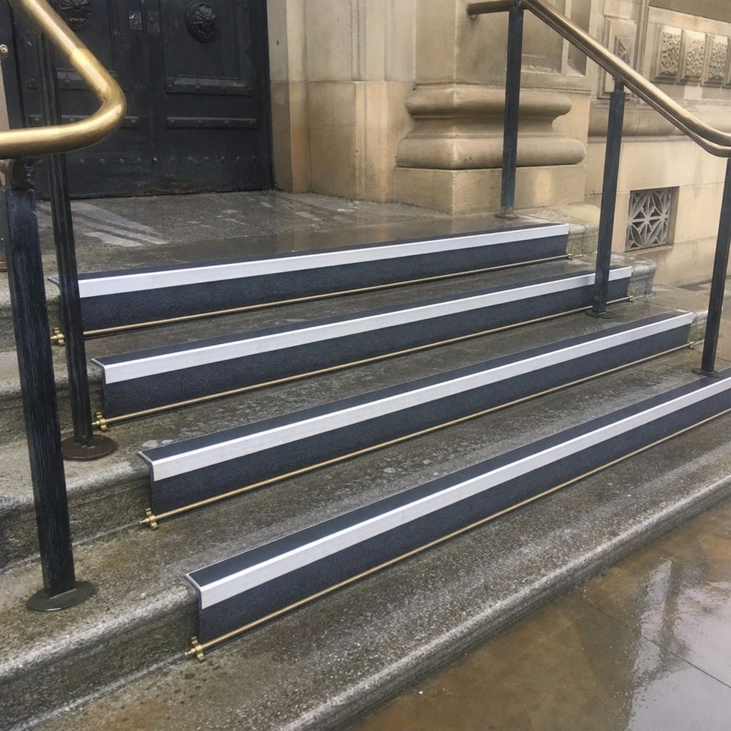 Customer photo review of DDA Compliant Stair Nosing 56x55mm Aluminium Slip Resistant