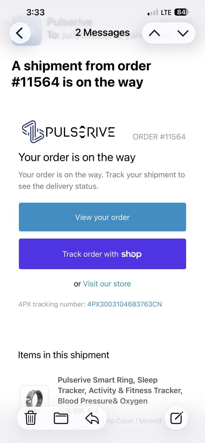 Customer photo review of Pulserive Smart Ring, Sleep Tracker, Activity & Fitness Tracker, Blood Pressure& Oxygen Tracker
