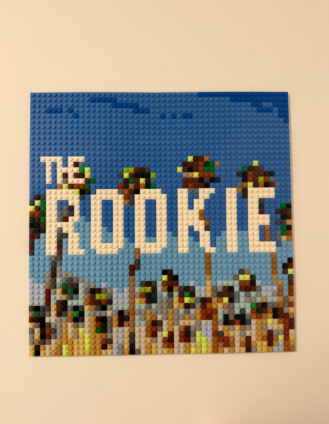 Customer photo review of Custom Design Brick Mosaic - 2x2 baseplates