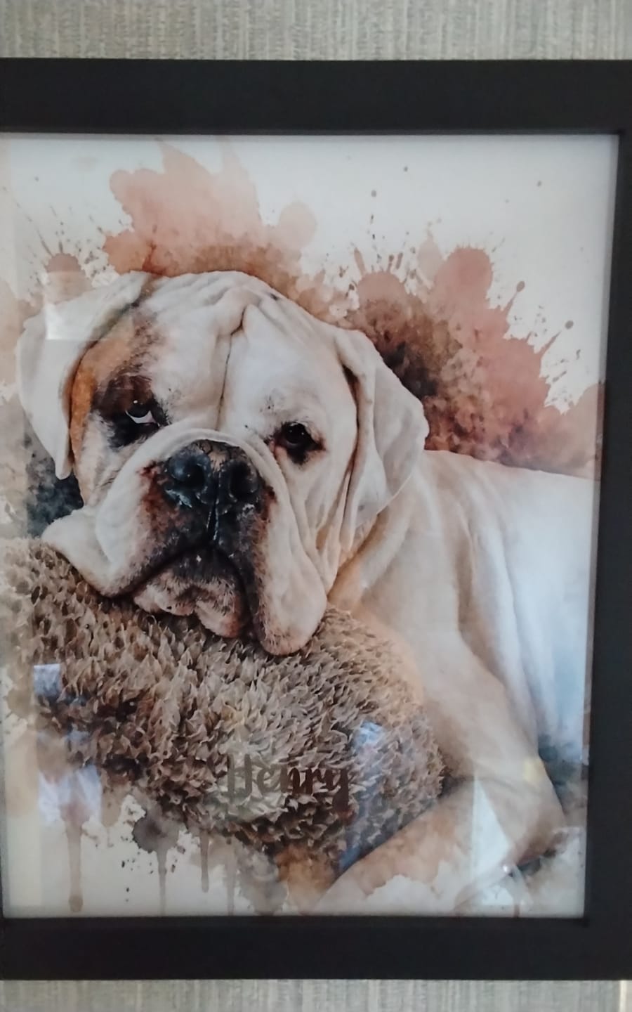 Customer photo review of Watercolour Realistic Portrait - Personalised Poster