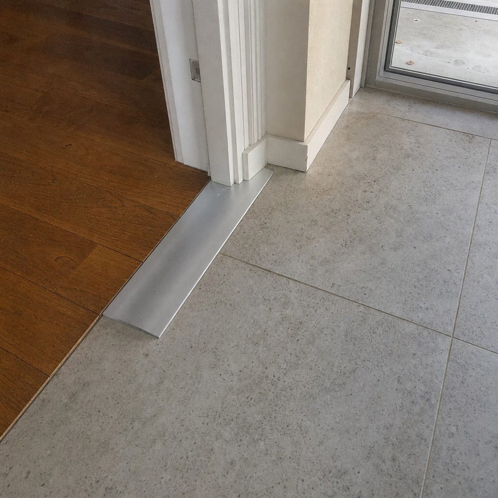 Customer photo review of Self Adhesive Anodised Aluminium Cover Strip 60mm for Smooth Transitions