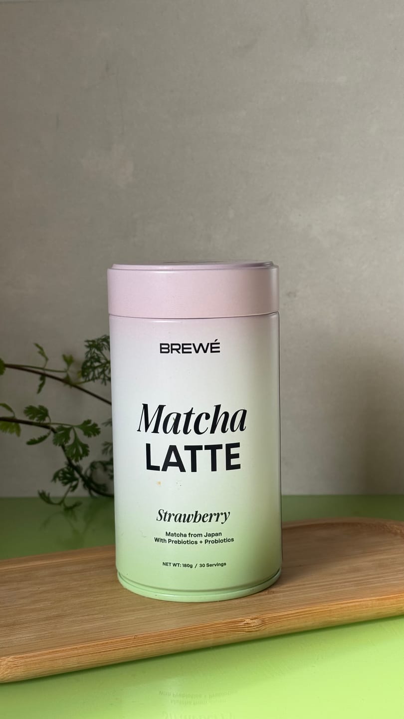 Customer photo review of Strawberry Matcha Latte (Ceremonial Grade + Pre & Probiotics)