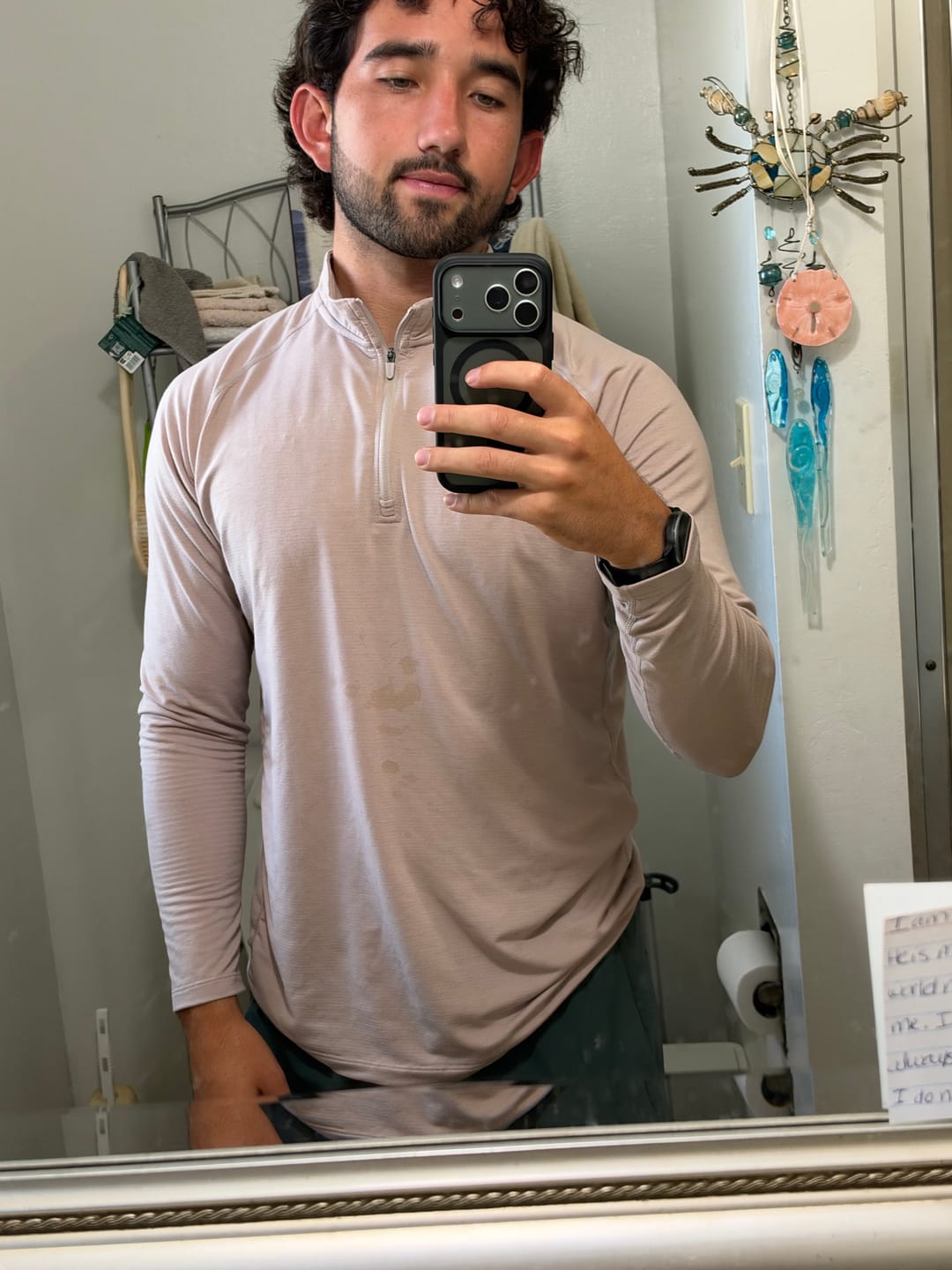 Customer photo review of Performance Airknit Fitted Quarter Zip
