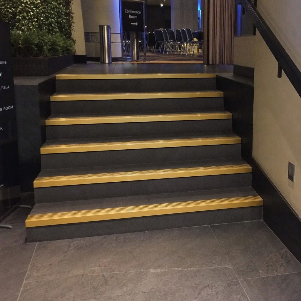 Customer photo review of Anti Slip Aluminium Stair Nosing 65x42mm