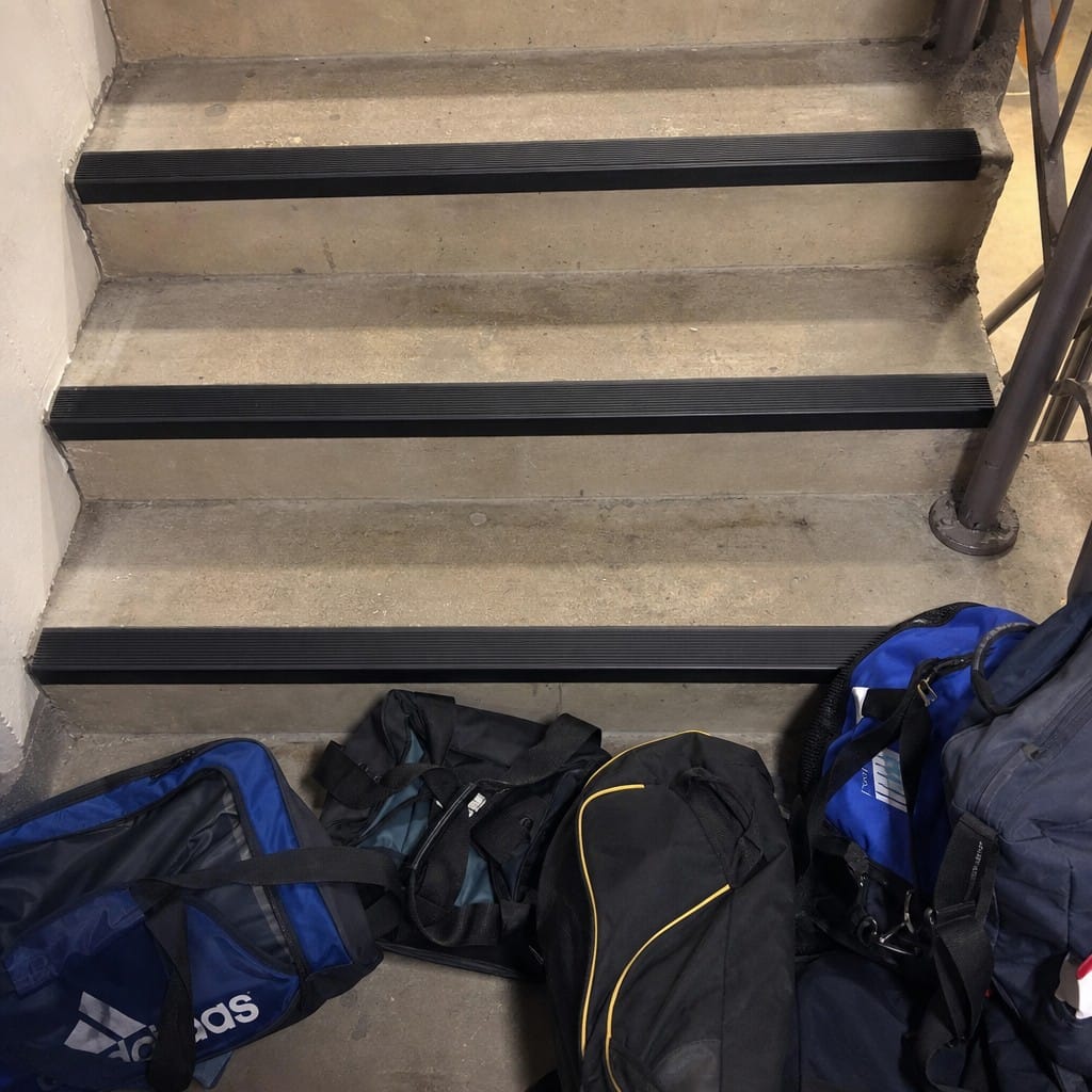 Customer photo review of Black Flexible PVC Stair Nosing 62mm – Anti-Slip Step Edging for LVT, Vinyl & Laminate Stairs | 1m & 2.7m