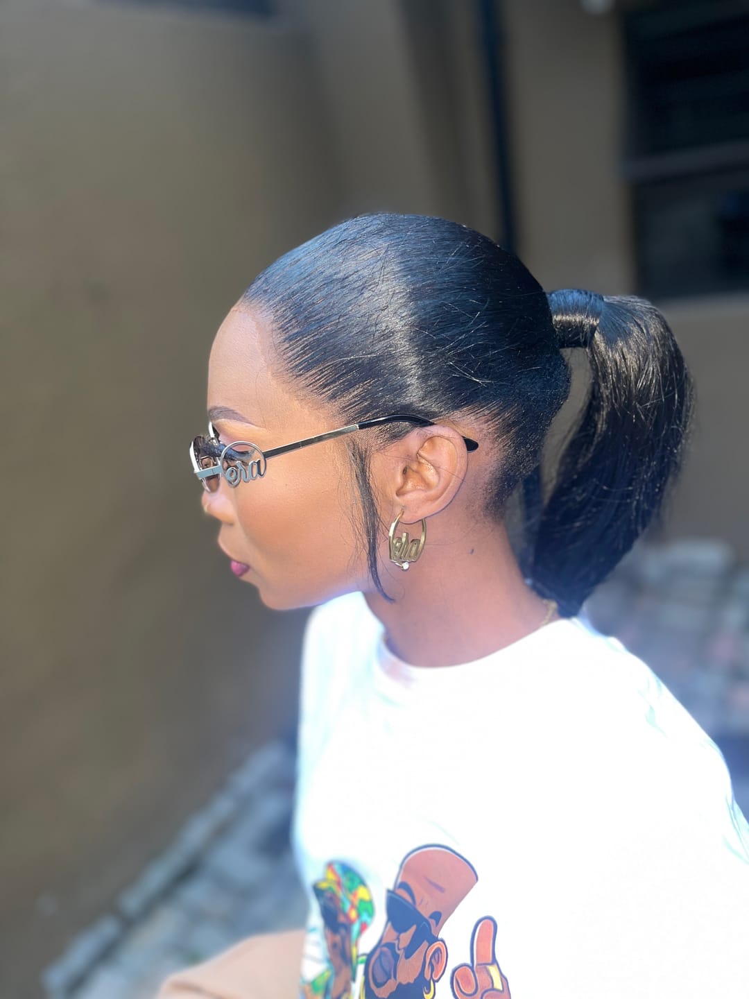 Customer photo review of Muse Logo Sunglasses – Gold Edition