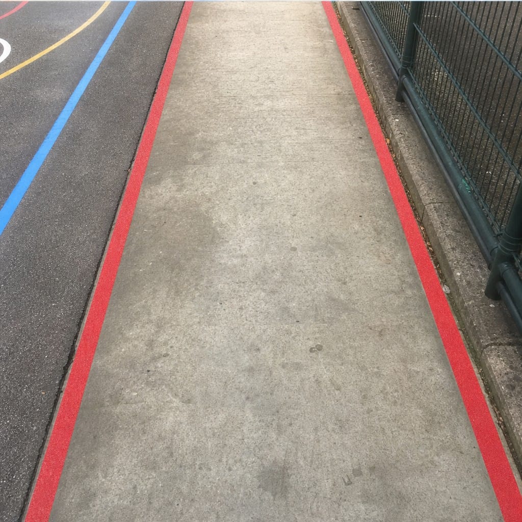 Customer photo review of Red Anti-Slip Tape | Silicon Carbide | Fire Safety & Floor Marking | 18.3m Roll