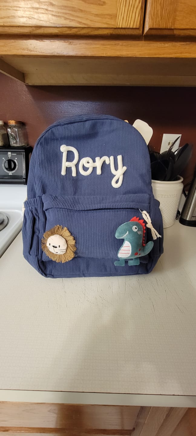 Customer photo review of K&C - Personalized Knitted Backpack
