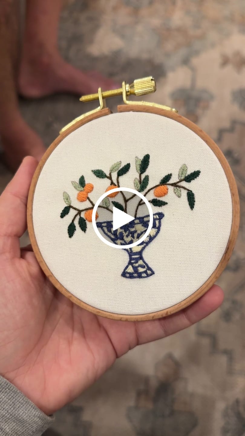 Customer video review of Italian Vase Embroidery Kit