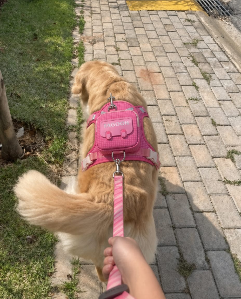 Customer photo review of Arnés-Mochila para perros