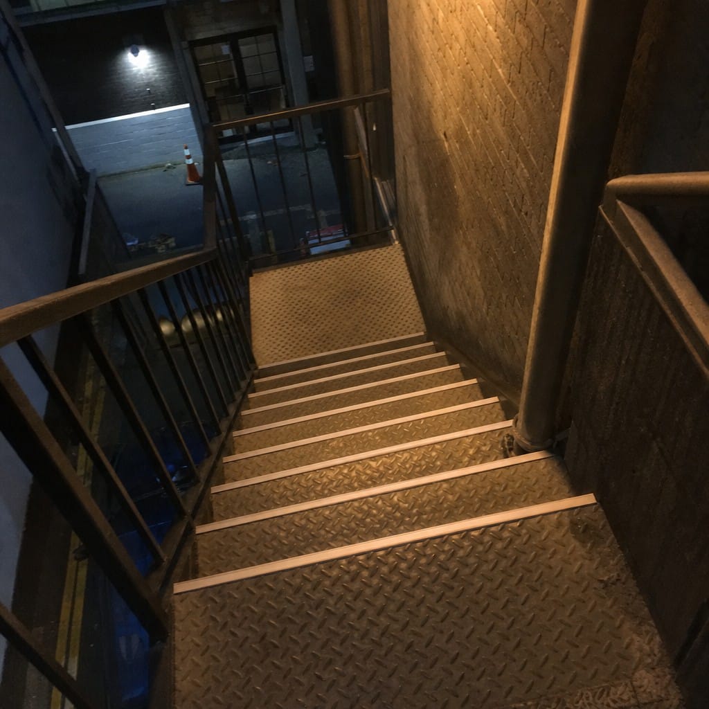 Customer photo review of Aluminium Anti Slip Stair Nosing 76.5mm x 26mm, Light Down for Safety on Stairs